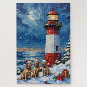 Puzzle Rétroéclairage de Noël du Retriever du Labrador Fê