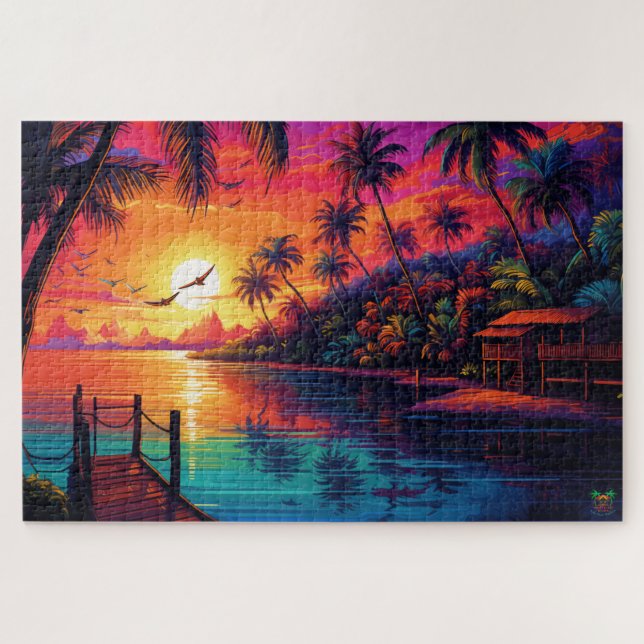 Puzzle 🌅 rêve caribéen (Horizontal)