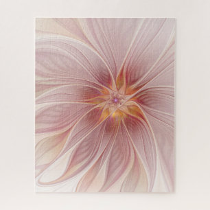 Puzzle Rêve Floral Rose Pâle Abstrait Art Fractal Fleur
