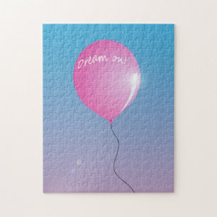 Puzzle Rêver sur Citer Ballon rose dans le ciel inspiré