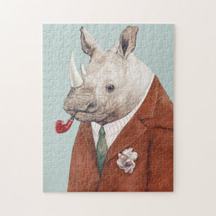 Puzzle Rhinoceros painting