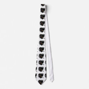 Puzzle Ribbon Grunge Herz Krawatte