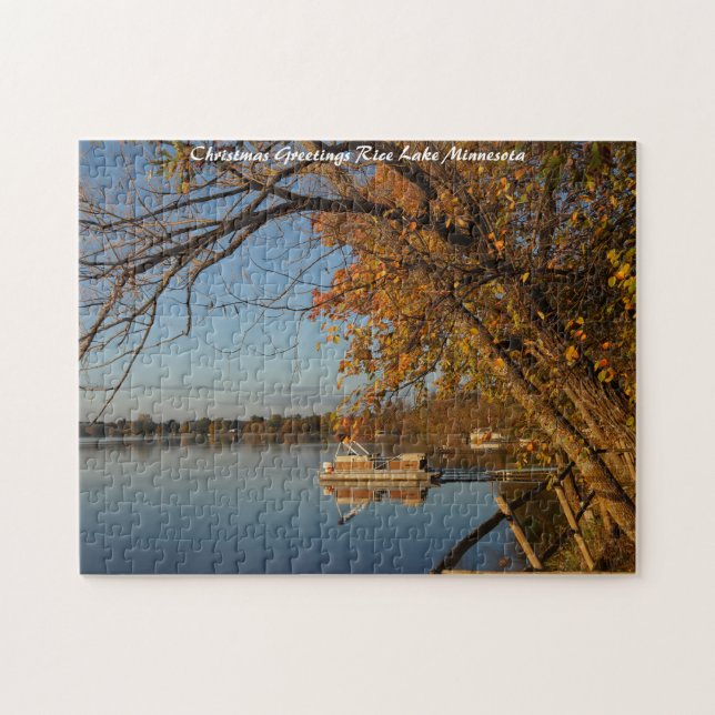 Puzzle Rice Lake Minnesot voeux de Noël (Horizontal)