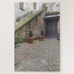 Puzzle Rincon Suelo Empedrado y Macetas Orvieto Italia