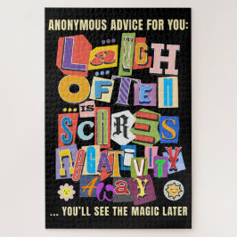 Puzzle Rire Souvent - Typographie Positive Conception de