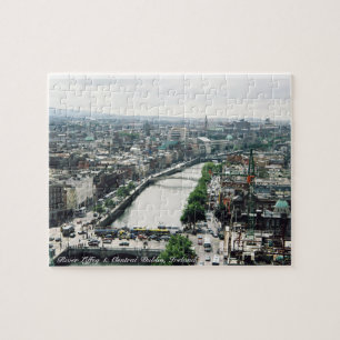 Puzzle River Liffey puzzle, Dublin ville Irlande panorama