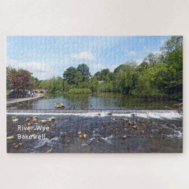 Puzzle River Wye Bakewell Derbyshire Angleterre Pittoresq (Horizontal)