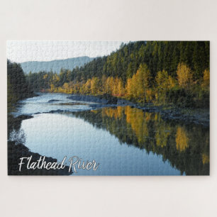 Puzzle Rivière à tête plate du Montana dans des arbres