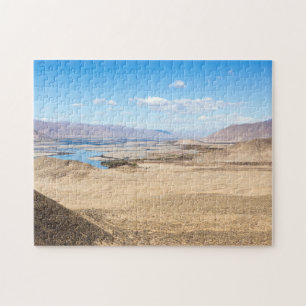 Puzzle Rivière Brahmaputra et paysage désertique - Tibet