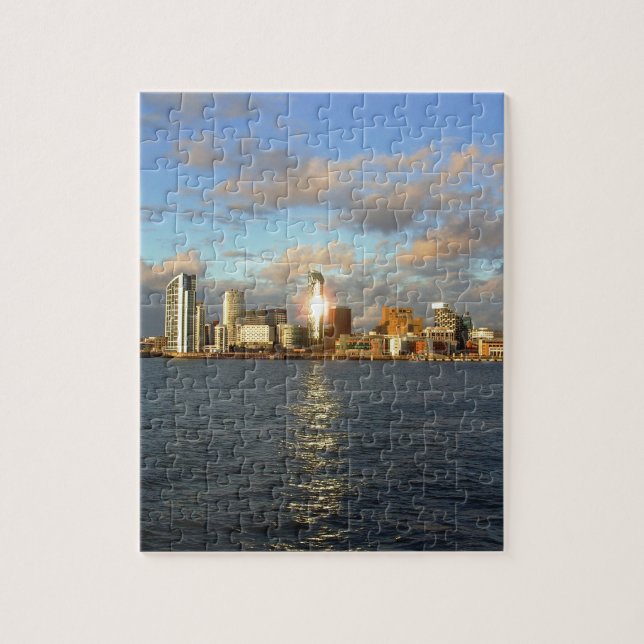Puzzle Rivière le Mersey et bord de mer de Liverpool (Vertical)