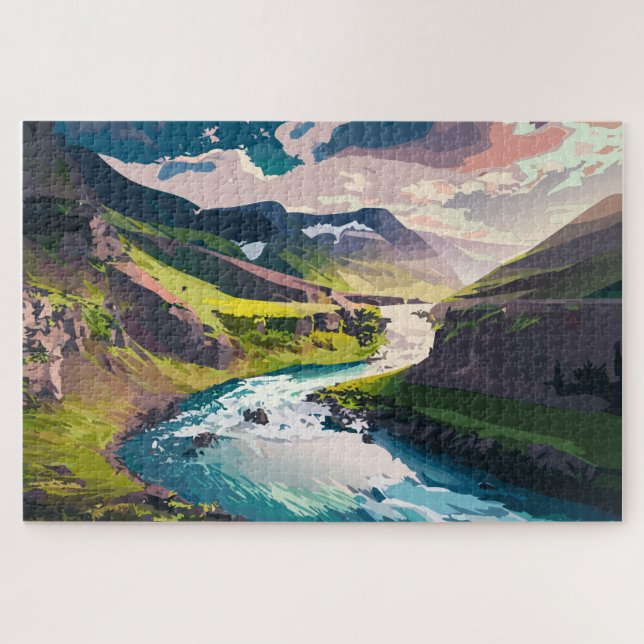 Puzzle Rivière sinueuse  (Horizontal)