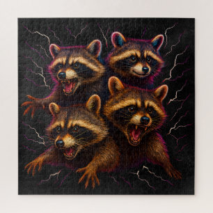 Puzzle Rizz Em avec le Tism Meme Autisme Drôle Racoon