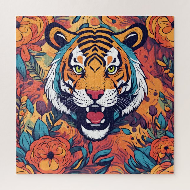 Puzzle Roaring tiger (Vertical)