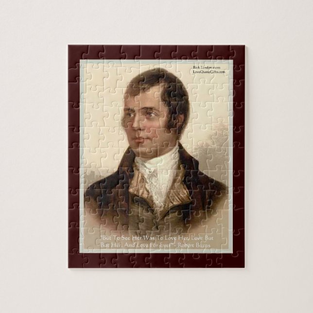 Puzzle Robert Burns Citation d'amour "Pour la connaître"  (Vertical)
