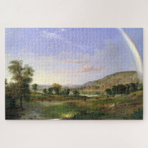 Puzzle Robert S. Duncanson Paysage avec affiche arc-en-ci