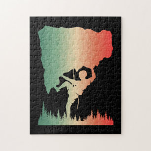 Puzzle Rock Climbing Vintage Climber