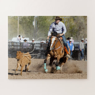 Puzzle Rodeo de cow-boy Roping de veau Sports occidentaux