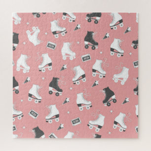 Puzzle Roller skates cassette motif.