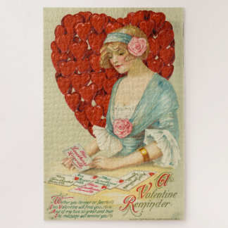 Puzzle Romantic Elegant Retro Valentine, John Winsch 1910