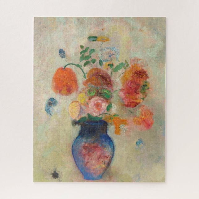 Puzzle Romantic Flowers Bouquet - Odilon Redon (Vertical)