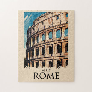 Puzzle Rome Italie Colisée Illustration Voyage Art