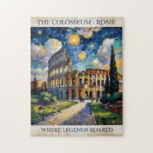 Puzzle Rome Italie Colisée Voyage Van Gogh Nuit étoilée