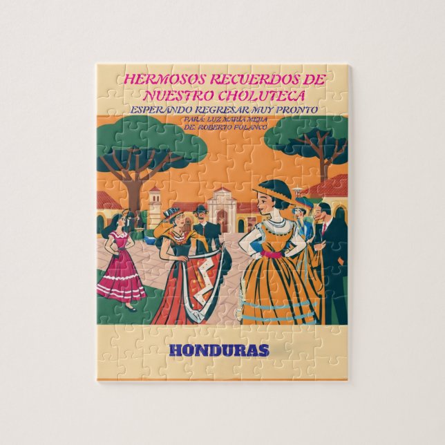 Puzzle Rompecabezas  Honduras CHOLUTECA Retro poster (Vertical)