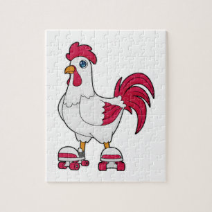Puzzle Rooster à Patinage en ligne avec Roller skates