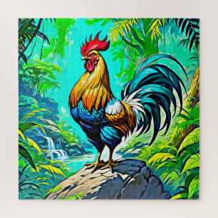 Puzzle Rooster coloré