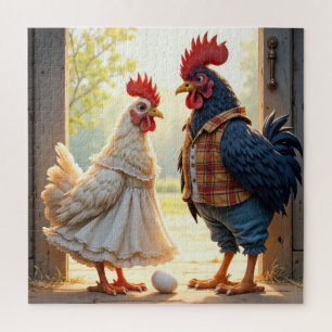Puzzle Rooster et Humour Hen