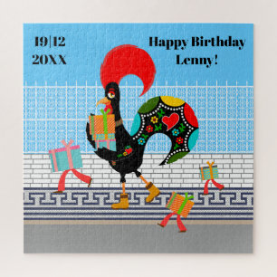 Puzzle Rooster portugais avec cadeaux 1ère fête d'anniver