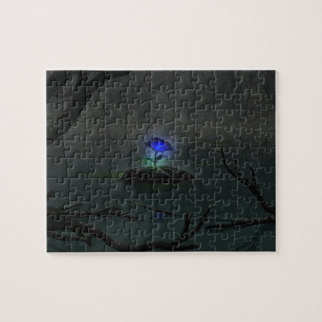 Puzzle Rose bleu (Horizontal)