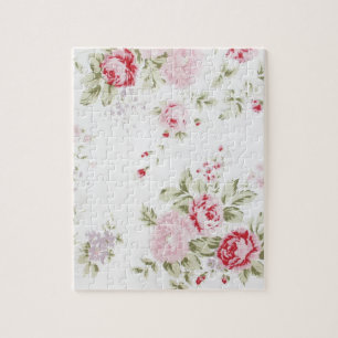 Puzzle Rose chic minable floral