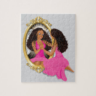 Puzzle Rose de la réflexion de la femme