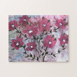 Puzzle rose en fleur