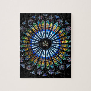 Puzzle Rose en verre tendu à Strasbourg