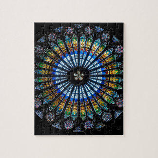 Puzzle Rose en verre tendu à Strasbourg