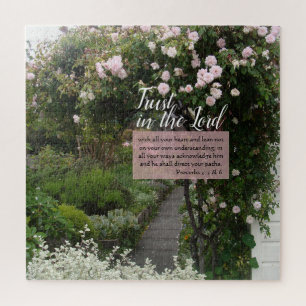 Puzzle Rose Garden Path Inspirational Acrylic Print
