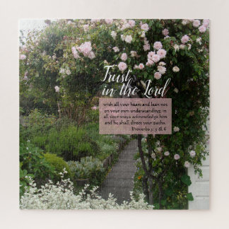 Puzzle Rose Garden Path Inspirational Acrylique Imprimer