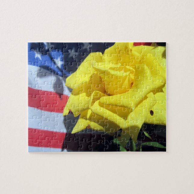 Puzzle Rose patriotique (Horizontal)