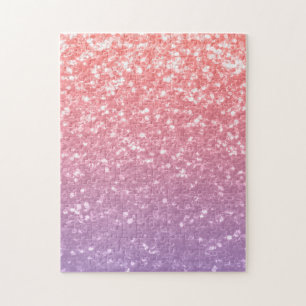 Puzzle Rose rose violet lavande faux pétille parties scin
