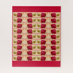 Puzzle Rose rouge victorienne