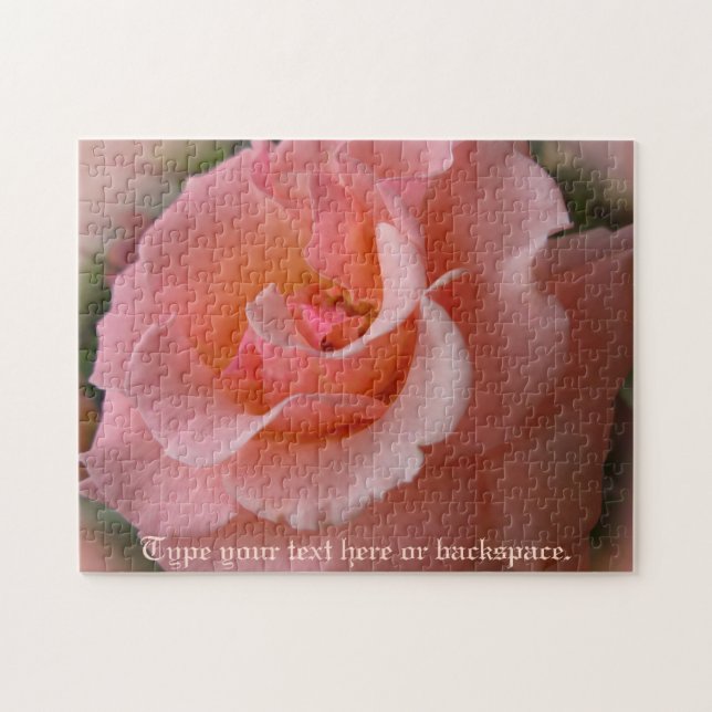 Puzzle Rose sauvage Puzzles Roses de pêche personn (Horizontal)