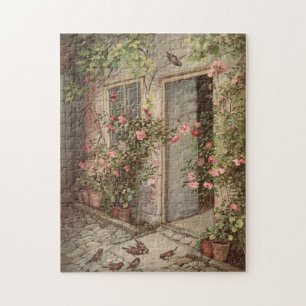 Puzzle Rose vintage Garden Cottage