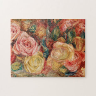 Puzzle Roses by Renoir Impressionist Painting