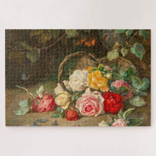 Puzzle Roses dans un panier - Josef Neugebauer