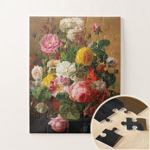 Puzzle Roses dans un vase par Aghate Pilon, Art Floral