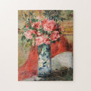 Puzzle Roses et pivoines dans un vase   Renoir