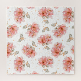 Puzzle Roses roses et feuilles