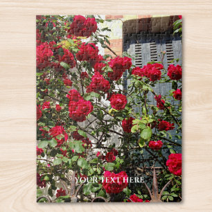 Puzzle Roses Rouges Personnalisées avec Photo et Texte